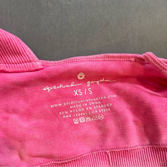 Spiritual Gangster Kaci Crop in Hot Pink - Picture 5 of 6